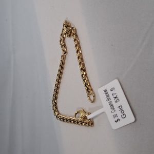 Cubano Gold-plated steel bracelet (3)